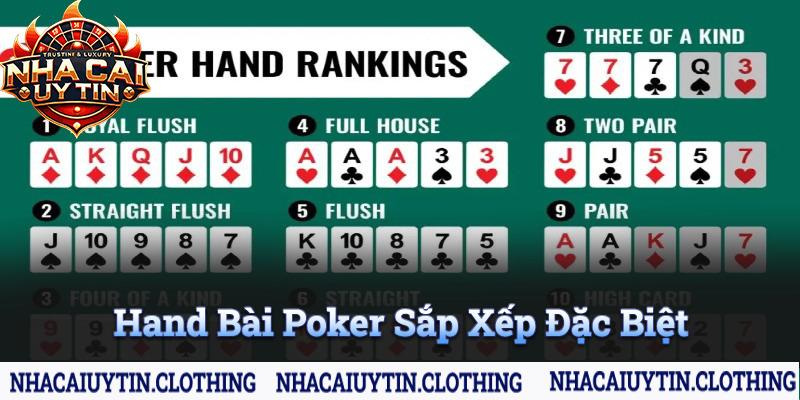 Các tay bài Poker sắp xếp theo thứ tự đặc biệt